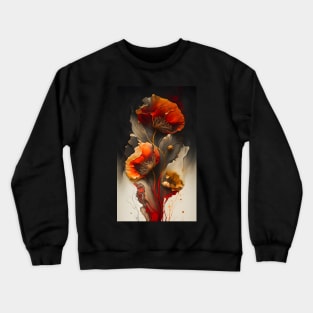 Painted Poppies 03 Crewneck Sweatshirt